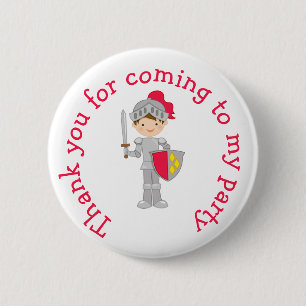 Badge Rond 5 Cm Ecoutez Ye Brunett Cute Knight 'Merci d'être venu'