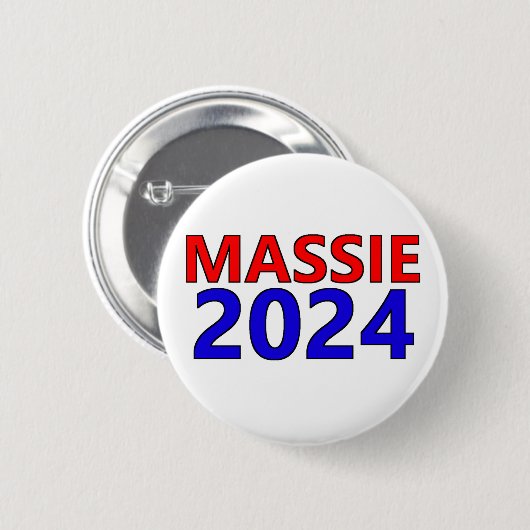 Badge Rond 5 Cm Écrire dans Rep.Thomas Massie pour Président 2024 (Devant & derrière)