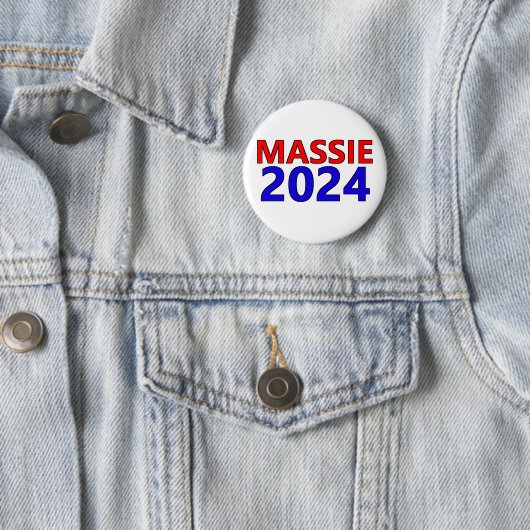 Badge Rond 5 Cm Écrire dans Rep.Thomas Massie pour Président 2024 (En situation)