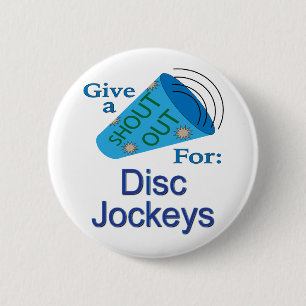 Badge Rond 5 Cm Écrire pour les touches Jockeys de disque