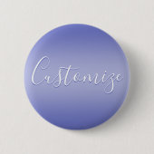 Badge Rond 5 Cm Écriture cursive éditable | Violet blanc et violet (Devant)