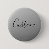 Badge Rond 5 Cm Écriture de texte noir éditable d'écriture moderne (Devant)