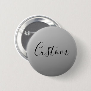 Badge Rond 5 Cm Écriture de texte noir éditable d'écriture moderne