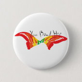 Badge Rond 5 Cm Écriture Papillon (Devant)