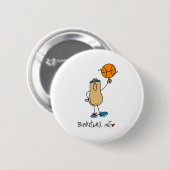 Badge Rond 5 Cm Écrou de basket-ball (Devant & derrière)