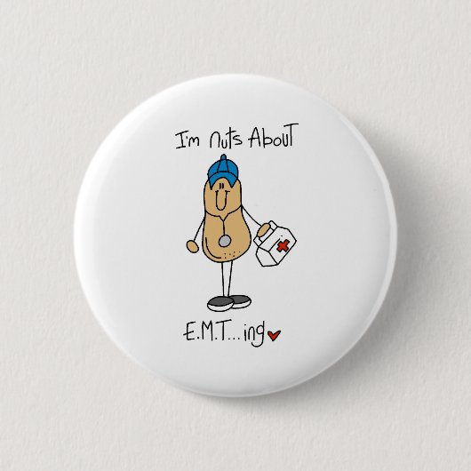 Badge Rond 5 Cm Écrous au sujet d'EMT-ing (Devant)