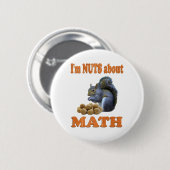 Badge Rond 5 Cm Écrous au sujet des maths (Devant & derrière)