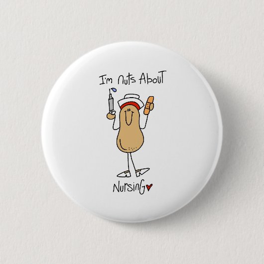 Badge Rond 5 Cm Écrous au sujet des soins (Devant)