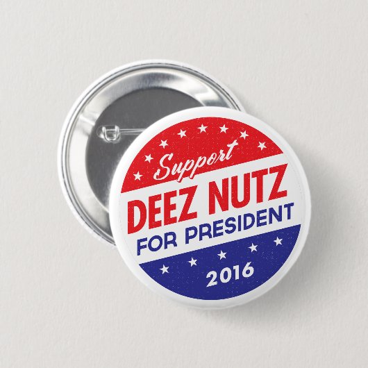 Badge Rond 5 Cm Écrous de Deez pour le président (Devant & derrière)