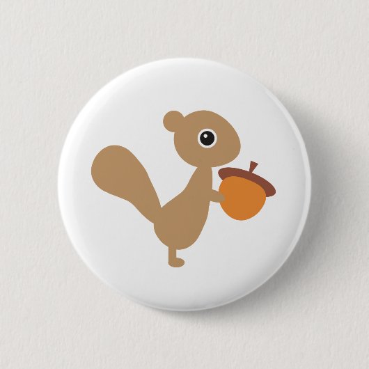 Badge Rond 5 Cm Écureuil (Devant)