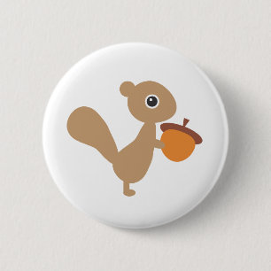 Badge Rond 5 Cm Écureuil