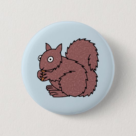 Badge Rond 5 Cm Écureuil (Devant)