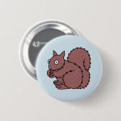 Badge Rond 5 Cm Écureuil (Devant & derrière)