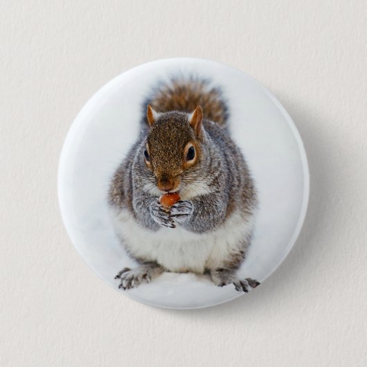 Badge Rond 5 Cm Écureuil (Devant)