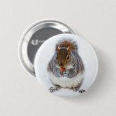 Badge Rond 5 Cm Écureuil (Devant & derrière)