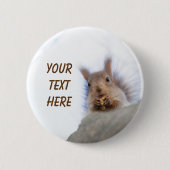 Badge Rond 5 Cm Écureuil à la noix (Devant)