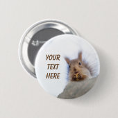 Badge Rond 5 Cm Écureuil à la noix (Devant & derrière)