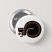 Badge Rond 5 Cm Écureuil de Ninja (Devant & derrière)