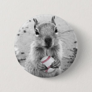 Badge Rond 5 Cm Écureuil de rassemblement de Louis - base-ball
