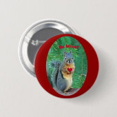 Badge Rond 5 Cm Écureuil de Saint-Valentin (Devant & derrière)