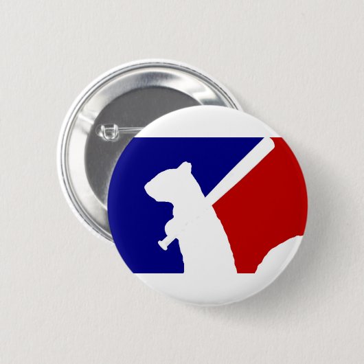 Badge Rond 5 Cm Écureuil fâché (Devant & derrière)