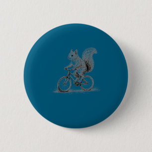 Badge Rond 5 Cm Écureuil faisant du vélo drôle cyclisme animal vél