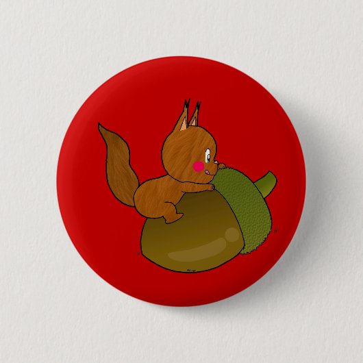 Badge Rond 5 Cm écureuil mignon de bébé (Devant)