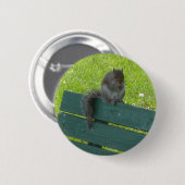 Badge Rond 5 Cm Écureuil sur le banc (Devant & derrière)