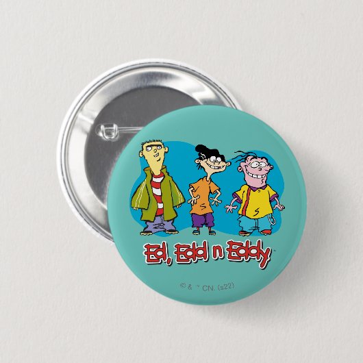 Badge Rond 5 Cm Ed, Edd, n Eddy Smiling (Devant & derrière)