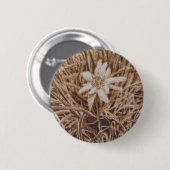 Badge Rond 5 Cm Edelweiss - Stella Alpina (Devant & derrière)