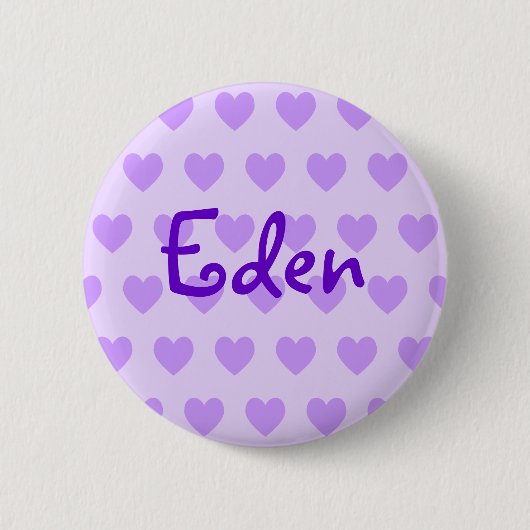 Badge Rond 5 Cm Eden en violet (Devant)