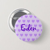 Badge Rond 5 Cm Eden en violet (Devant & derrière)