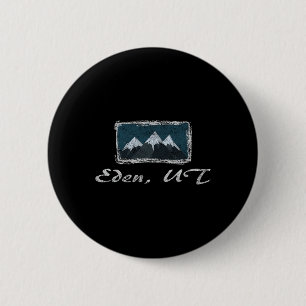 Badge Rond 5 Cm Eden vintage Utah plaisir de ski d'hiver