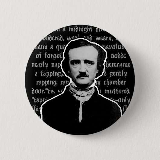 Badge Rond 5 Cm Edgar Allan Poe (Devant)