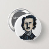 Badge Rond 5 Cm Edgar Allan poe (Devant & derrière)