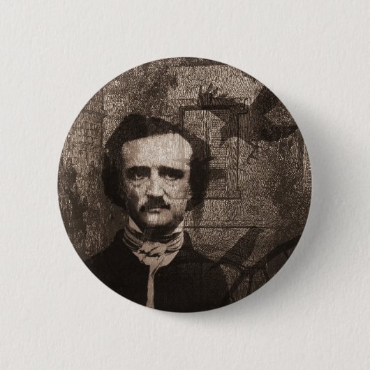 Badge Rond 5 Cm Edgar Allan Poe (Devant)