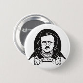 Badge Rond 5 Cm Edgar Allan Poe (Devant & derrière)