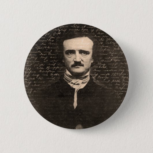 Badge Rond 5 Cm Edgar Allan Poe (Devant)