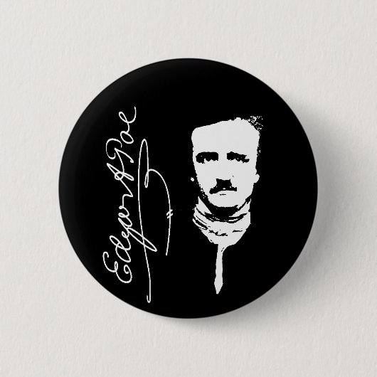 Badge Rond 5 Cm Edgar Allan Poe (Devant)