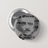 Badge Rond 5 Cm Edgar Allan Poe Bottom (Devant & derrière)