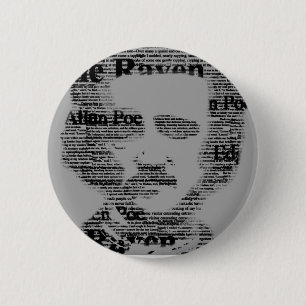 Badge Rond 5 Cm Edgar Allan Poe Bottom