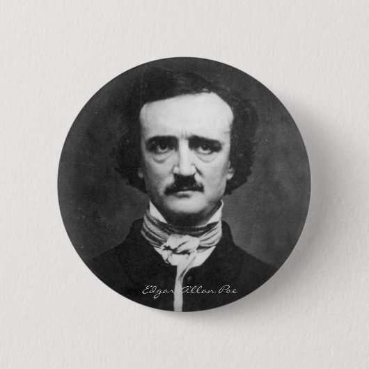Badge Rond 5 Cm Edgar Allan Poe Portrait (Devant)