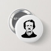 Badge Rond 5 Cm Edgar Allen Poe Raven (Devant & derrière)