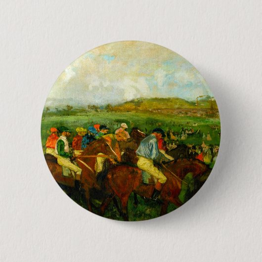 Badge Rond 5 Cm Edgar Degas Équitation (Devant)