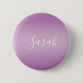 Badge Rond 5 Cm Editable Soft Mauve Ombre & White Text Script (Devant)