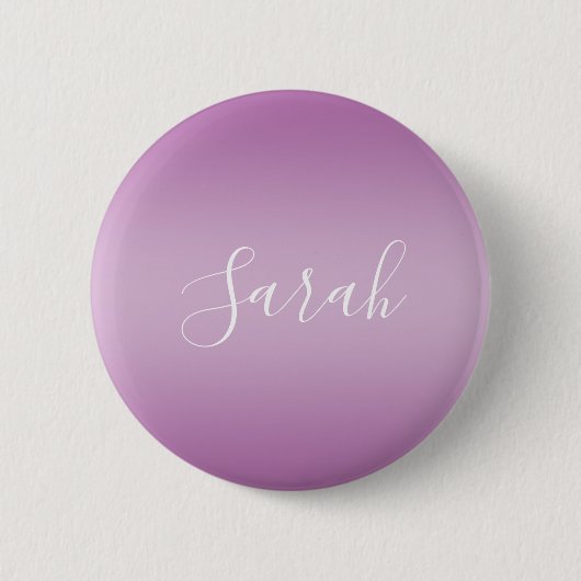 Badge Rond 5 Cm Editable Soft Mauve Ombre & White Text Script (Devant)