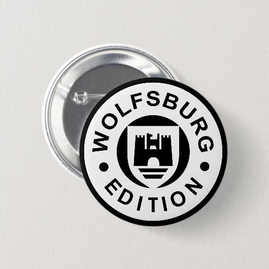 Badge Rond 5 Cm Édition de Wolfsbourg (noir) (Devant & derrière)
