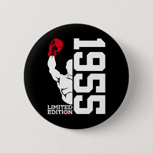 Badge Rond 5 Cm Edition limitée 1955 Boxer 70e Anniversaire Boxing