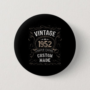Badge Rond 5 Cm Édition limitée vintage 1952 sur mesure