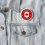 Badge Rond 5 Cm Edmonton Canada (En situation)